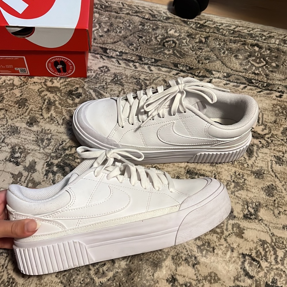 Nike court legacy lift in white womens 6.5